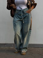 Washed balloon Jeans