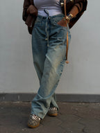 Washed balloon Jeans