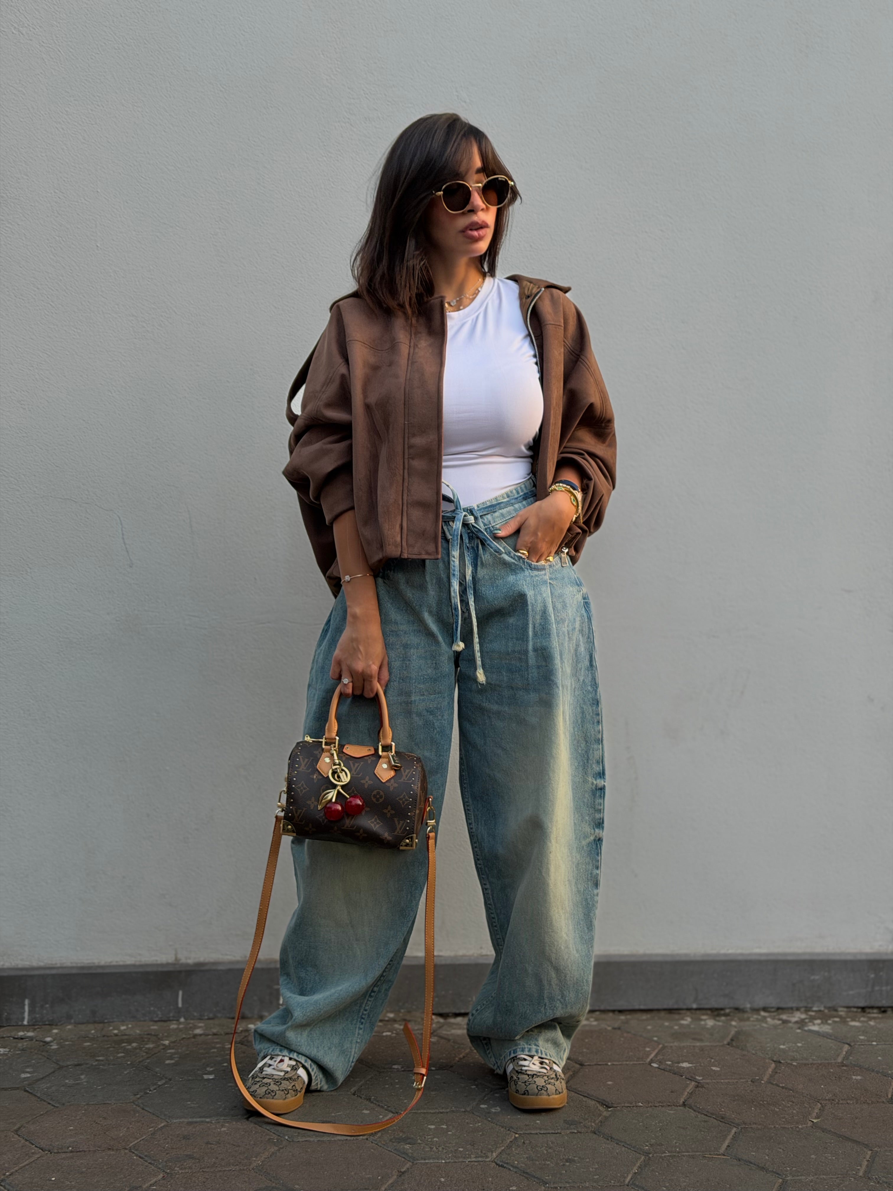 Washed balloon Jeans