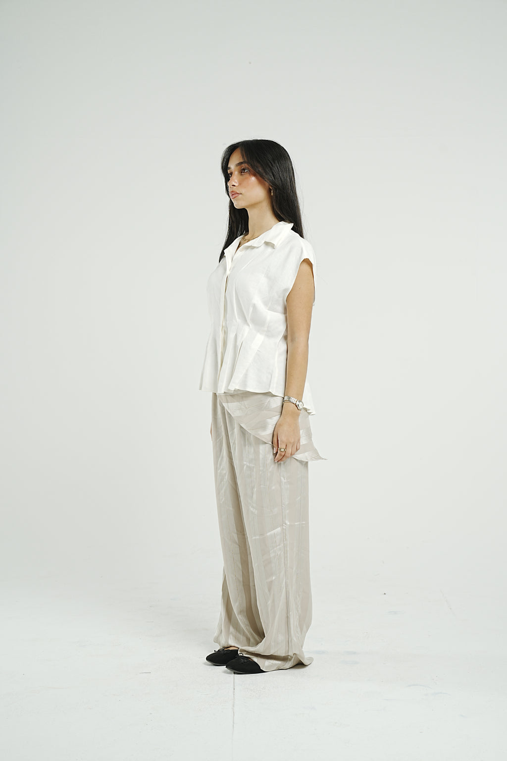 Luna Satin Scarf Pants