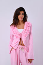 BLUSH RUFFLE SHIRT
