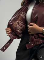 WINE LEATHER JACKET