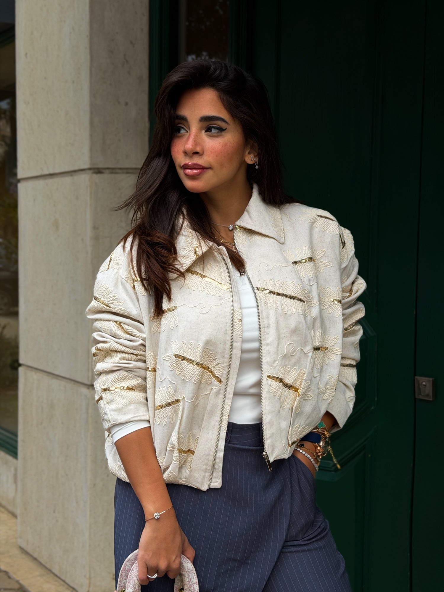 Linen lilly jacket