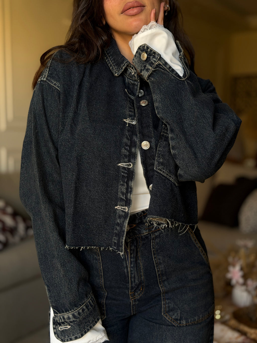 CROPPED DENIM JACKET