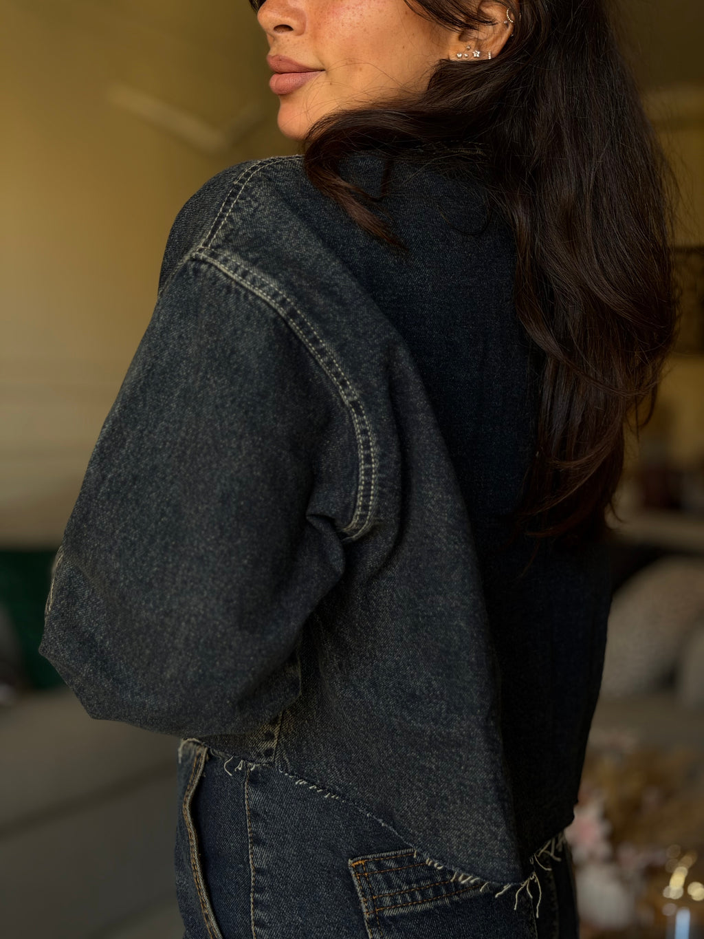 CROPPED DENIM JACKET