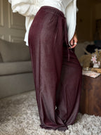 Metallic loose pants