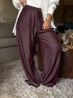 Metallic loose pants