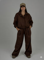 Brown suede pants