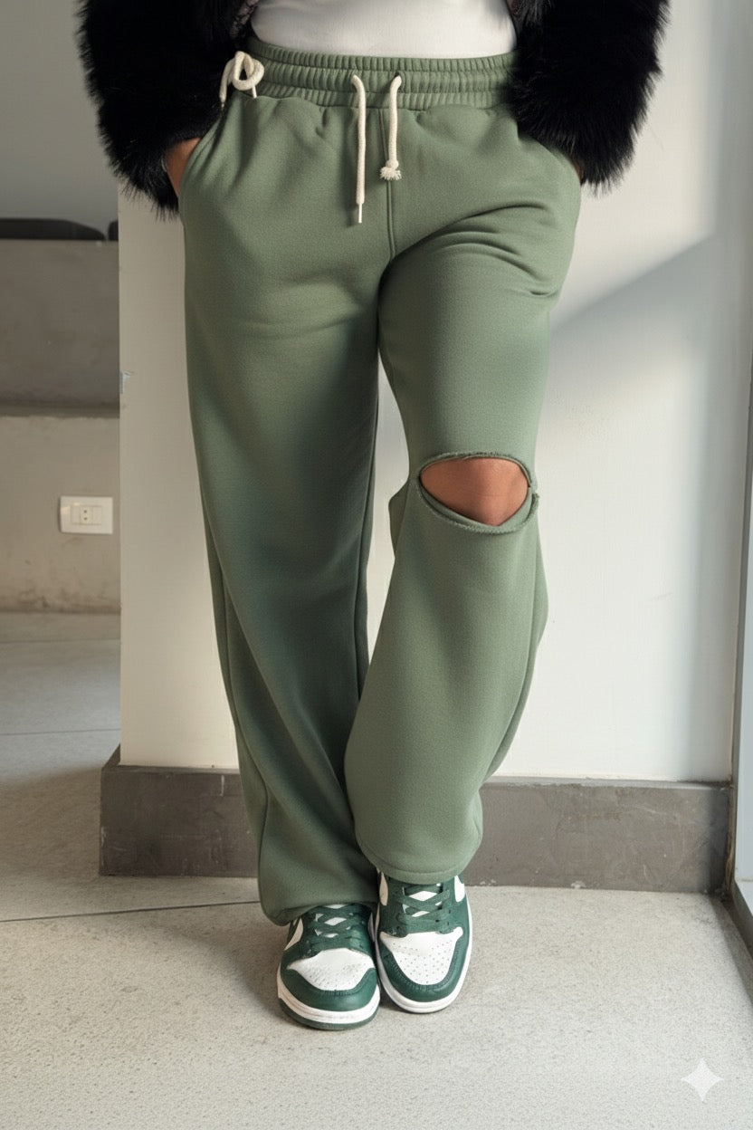 Mint green zipper sweats