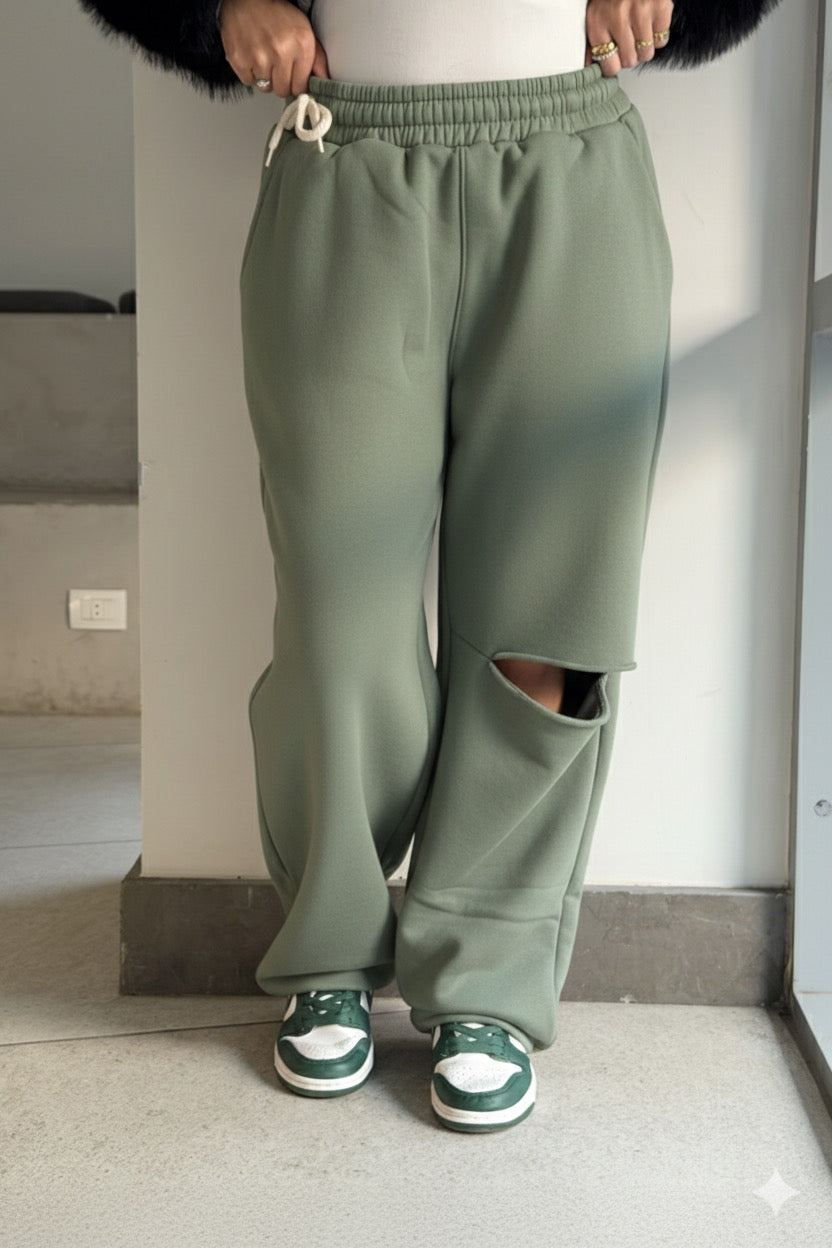 Mint green zipper sweats