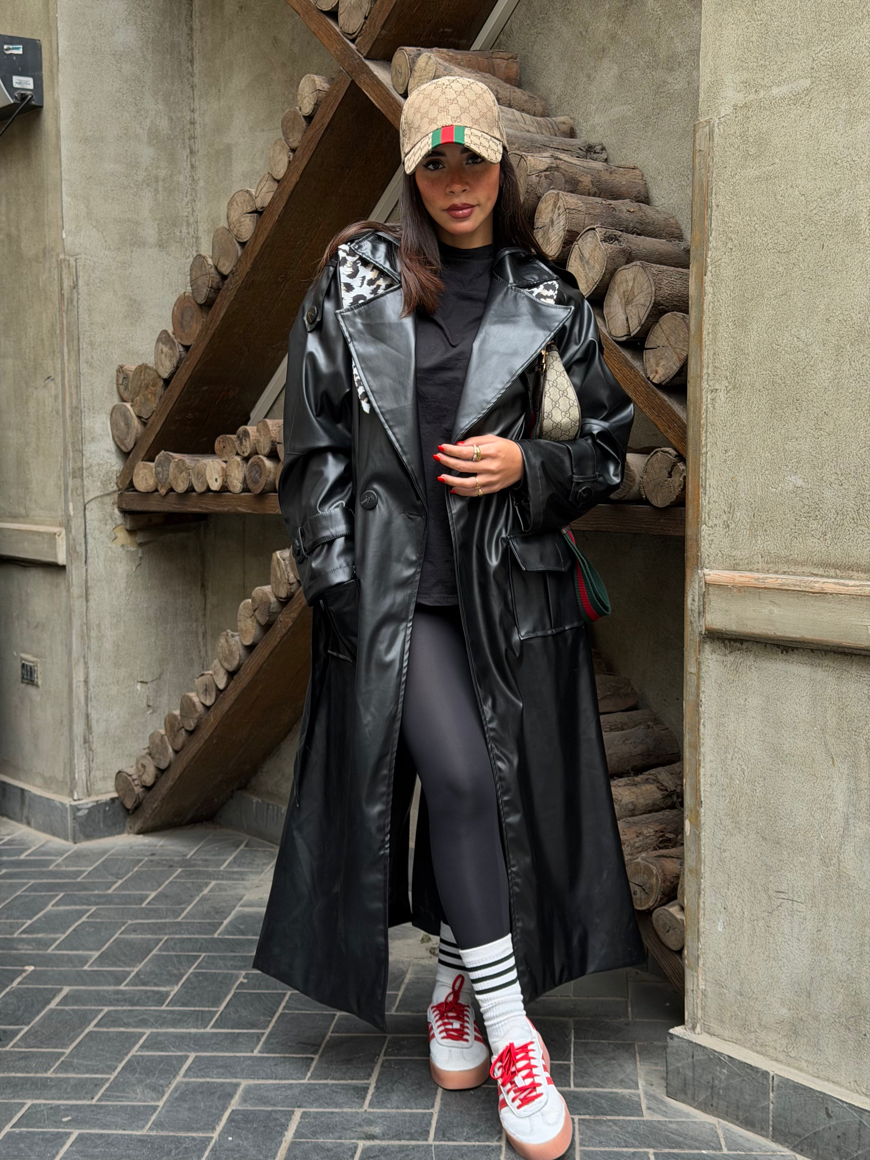 Black Heyba trenchcoat