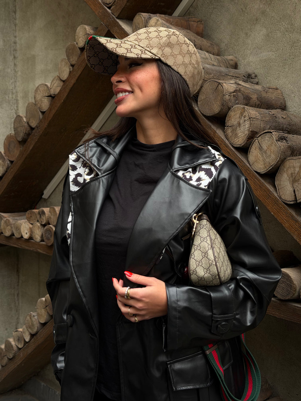 Black Heyba trenchcoat