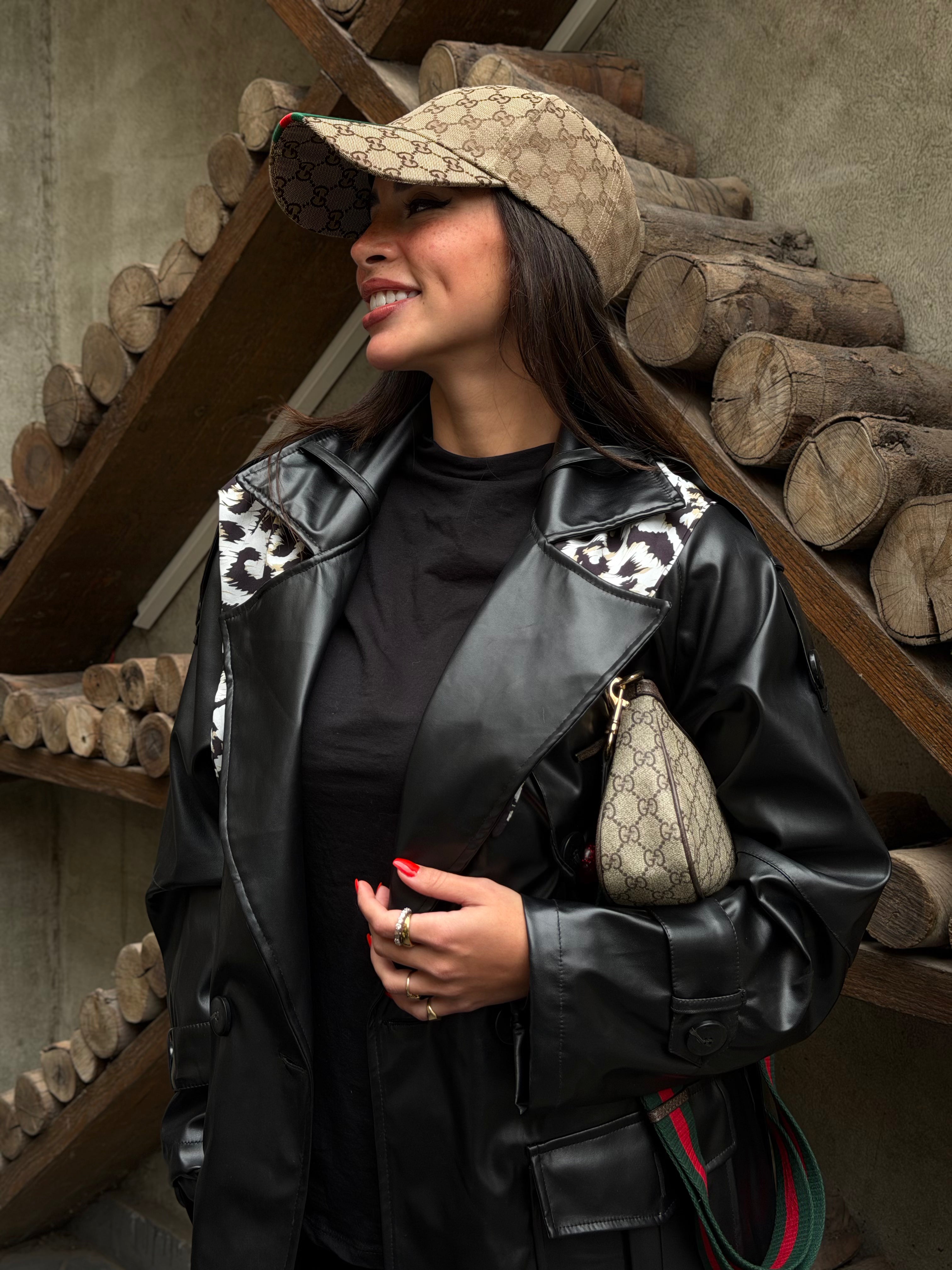 Black Heyba trenchcoat