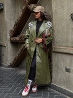 Olive heyba trenchcoat