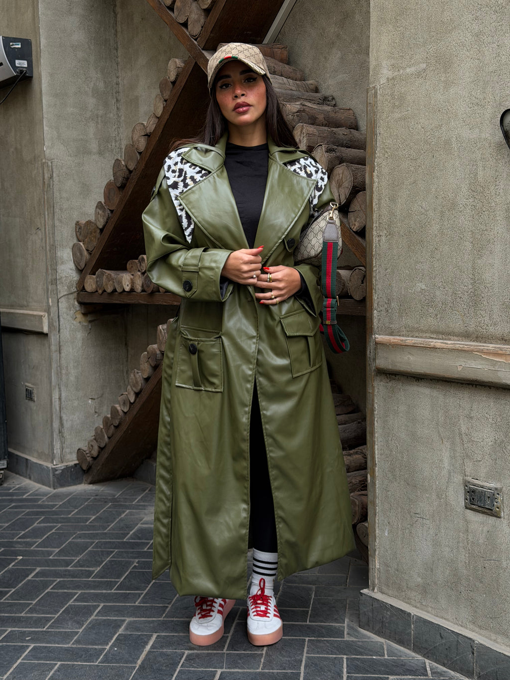 Olive heyba trenchcoat