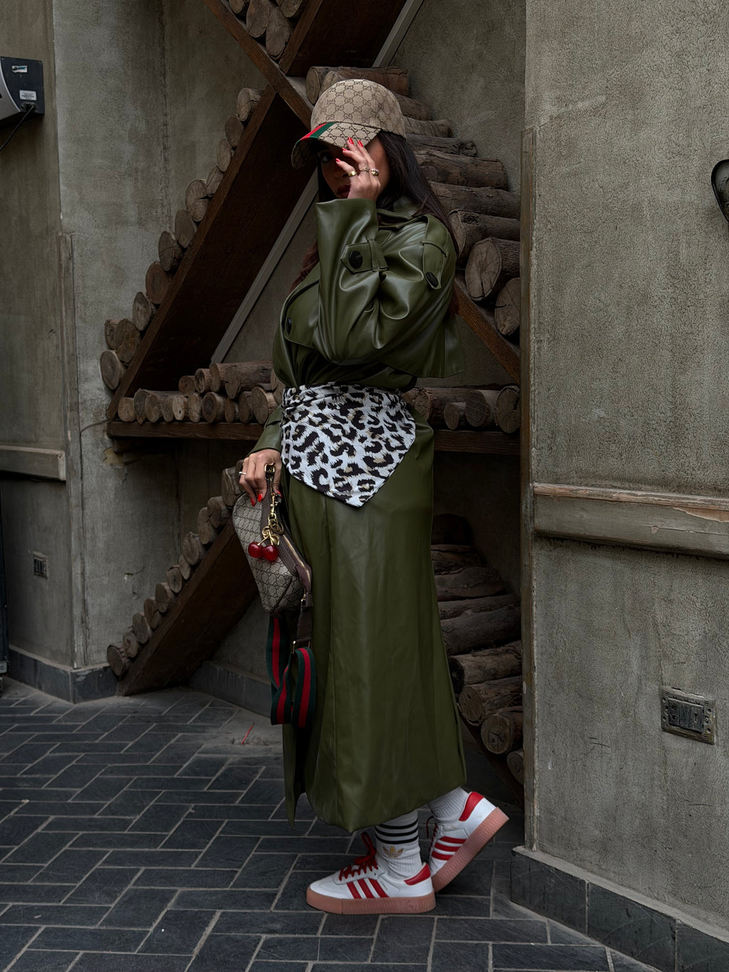 Olive heyba trenchcoat