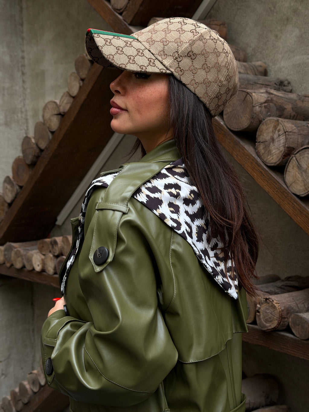 Olive heyba trenchcoat