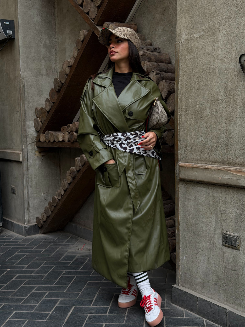 Olive heyba trenchcoat