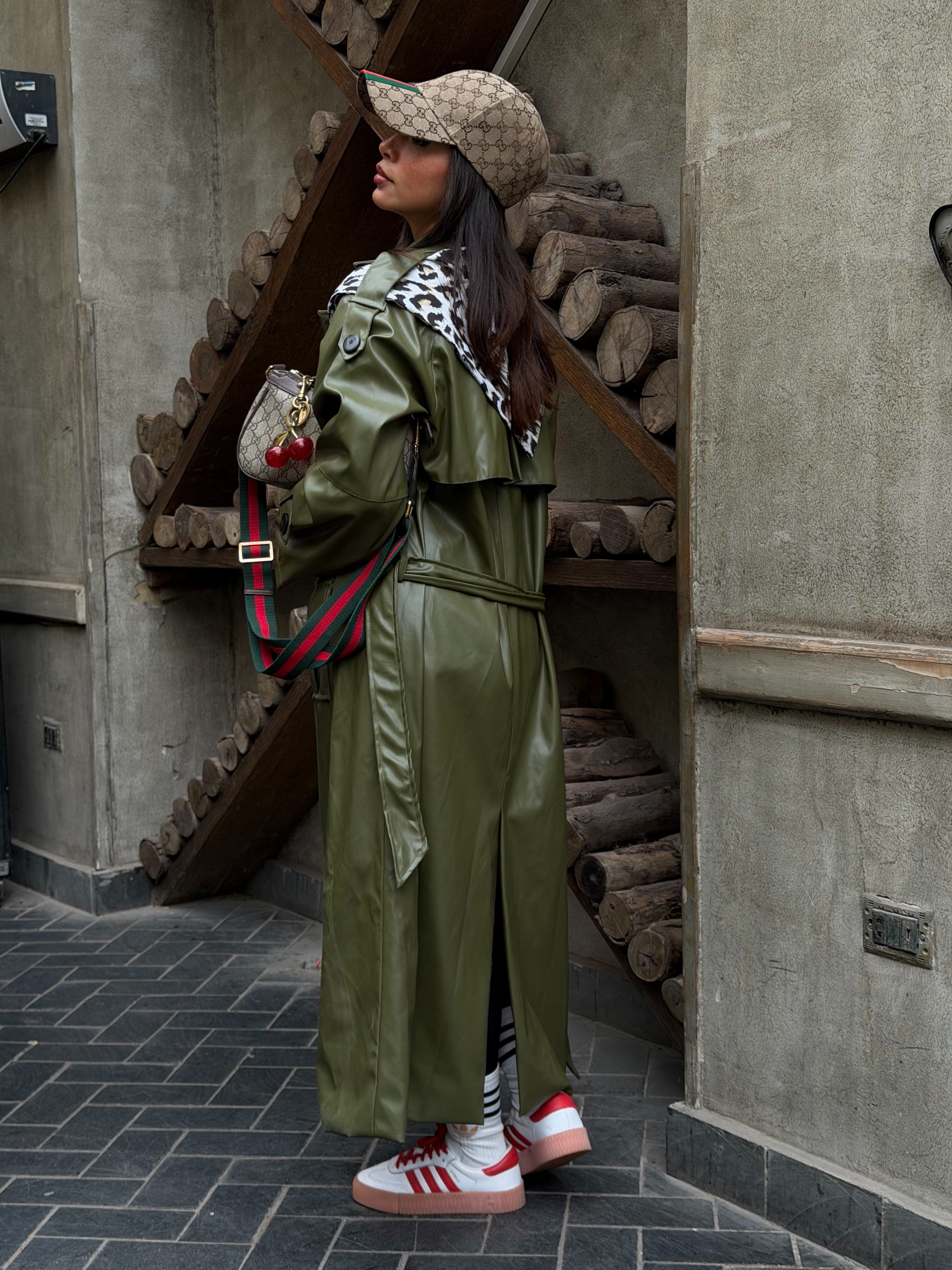 Olive heyba trenchcoat