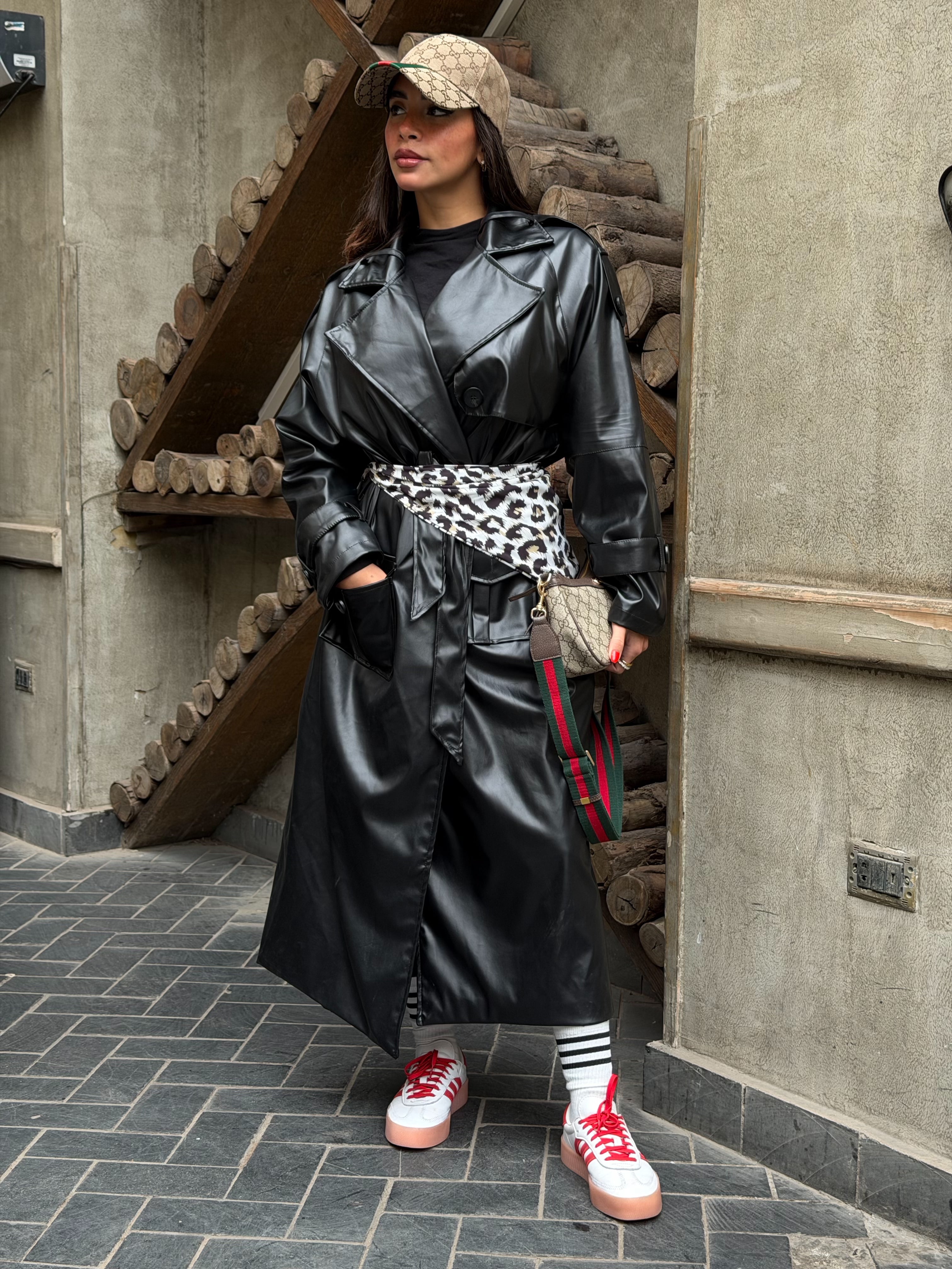 Black Heyba trenchcoat