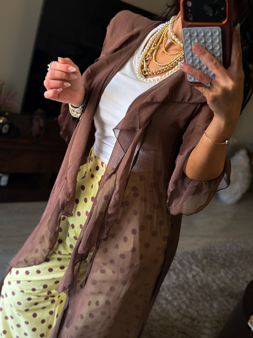 Ruffle cardigan