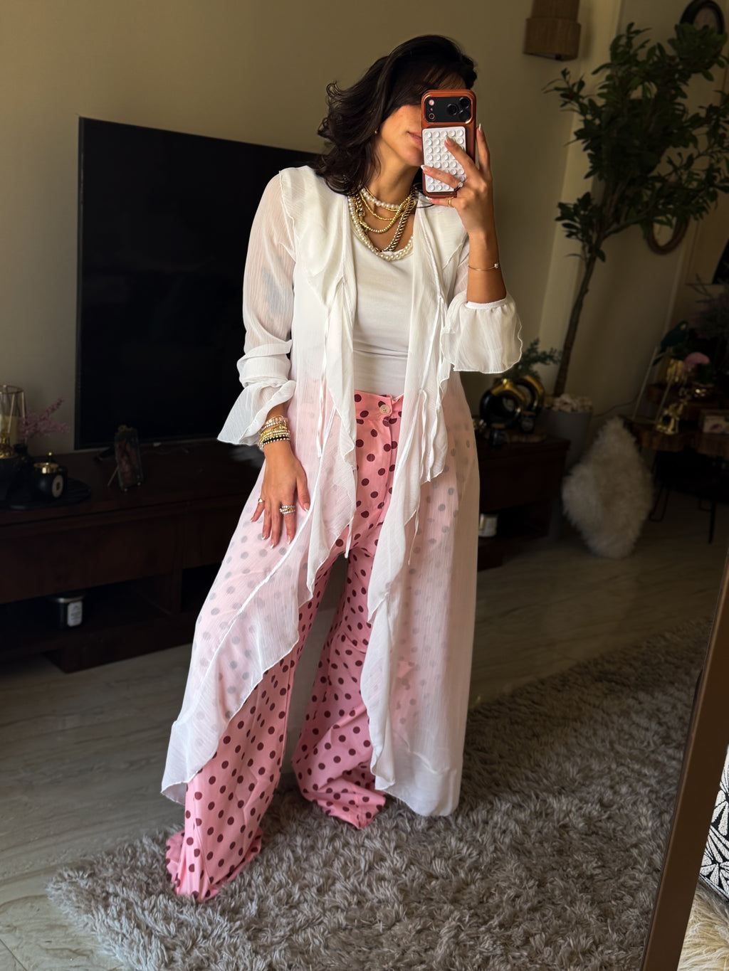 Ruffle cardigan