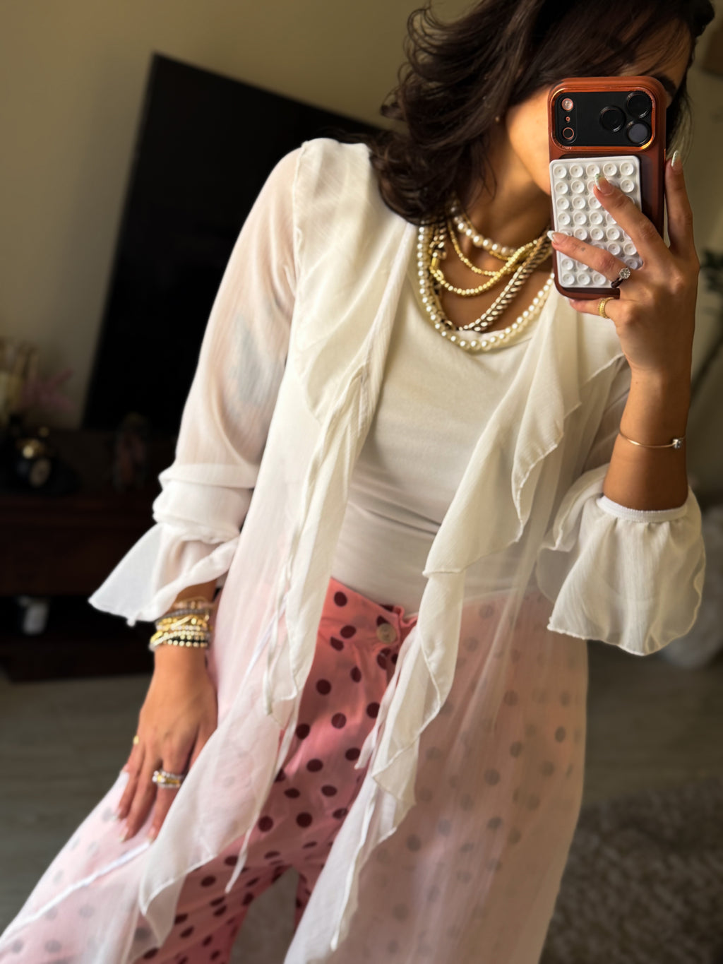 Ruffle cardigan