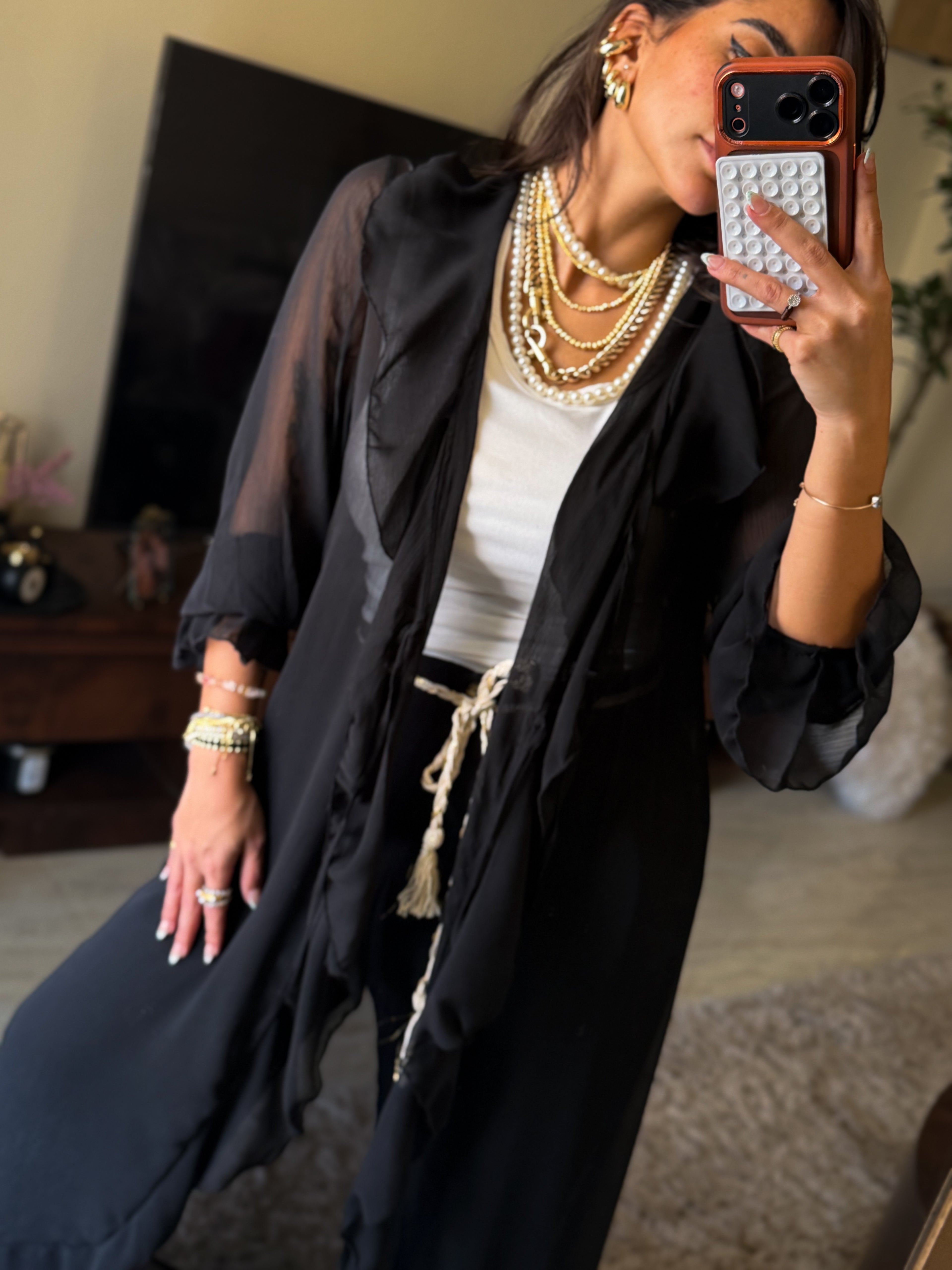Ruffle cardigan