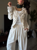 BLUSH RUFFLE SHIRT