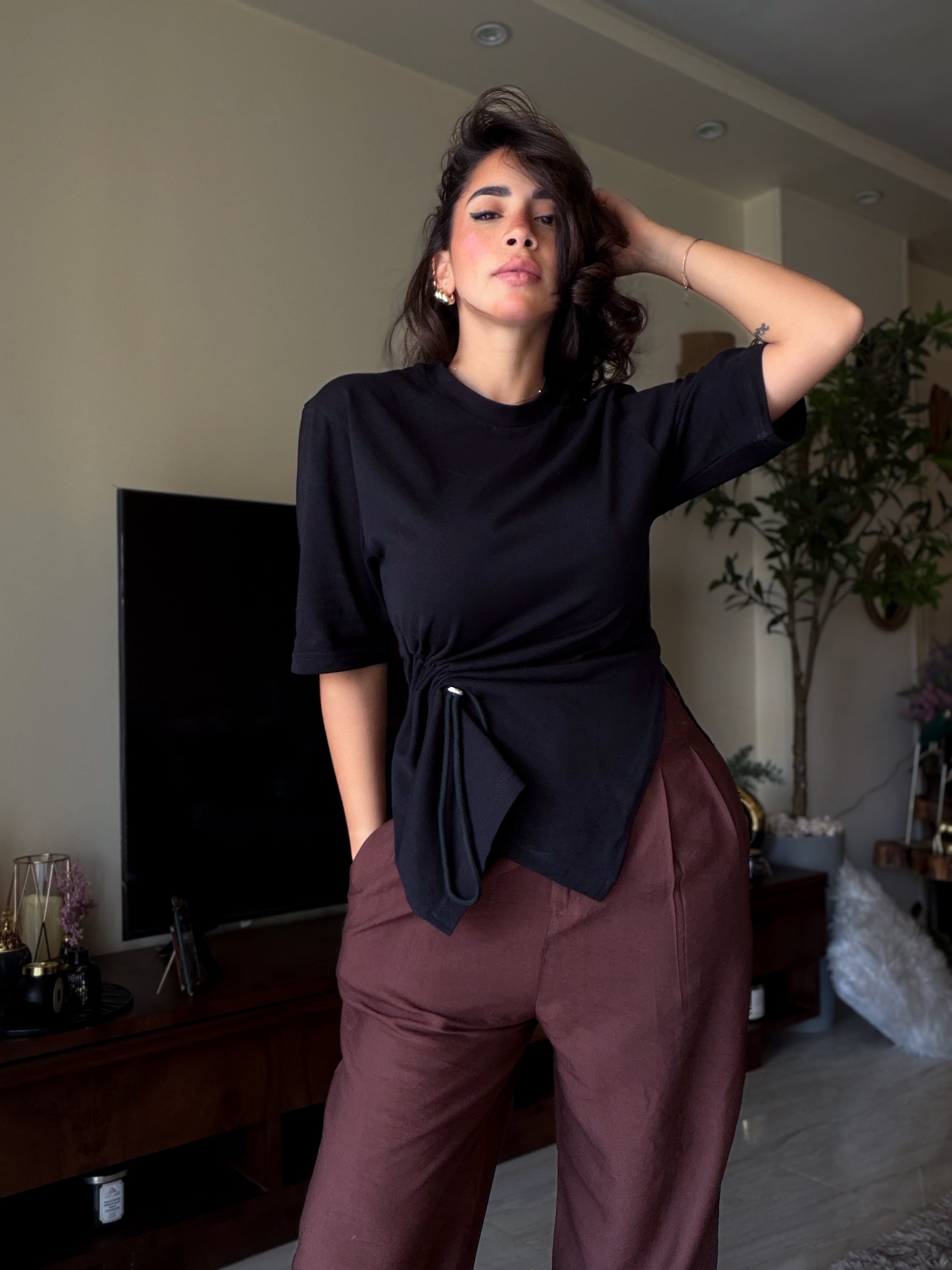Twist cotton t-shirt