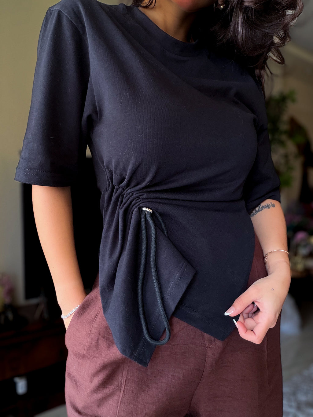 Twist cotton t-shirt