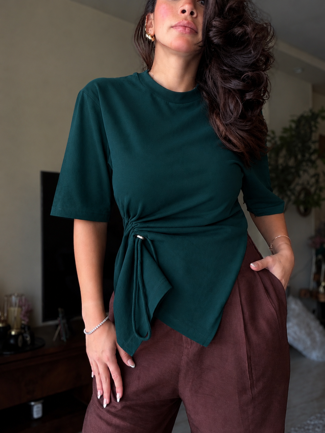 Twist cotton t-shirt