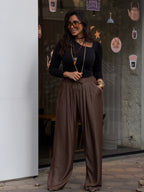Metallic loose pants