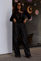 Metallic loose pants