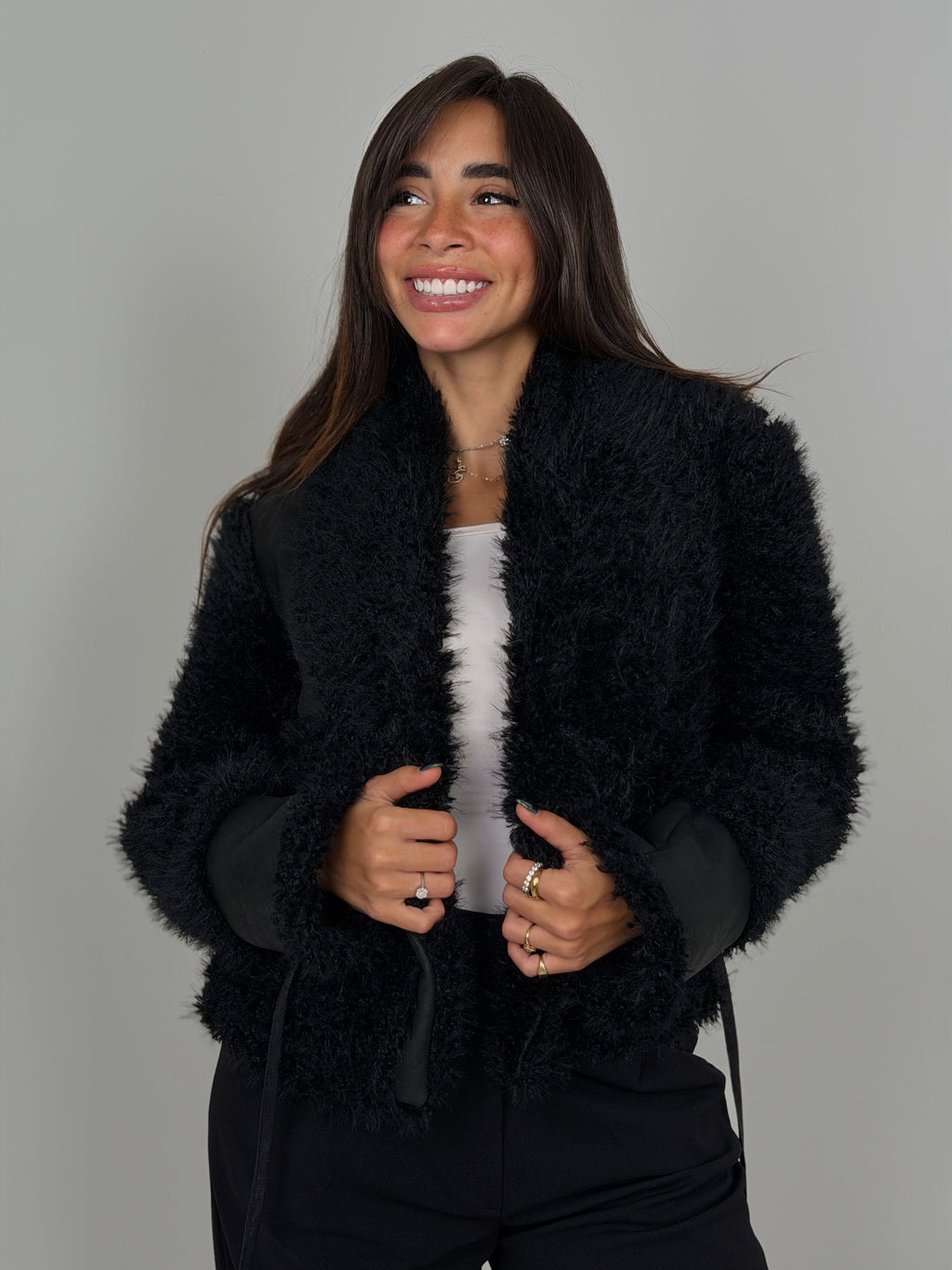 MIDNGHT FAUX JACKET