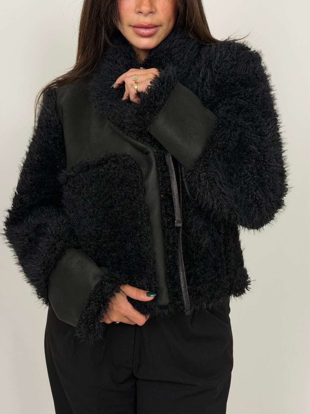 MIDNGHT FAUX JACKET