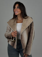 BEIGE FUR JACKET