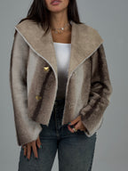 BEIGE FUR JACKET
