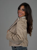 BEIGE FUR JACKET