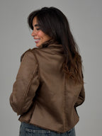 Double-sided fur jacket brown