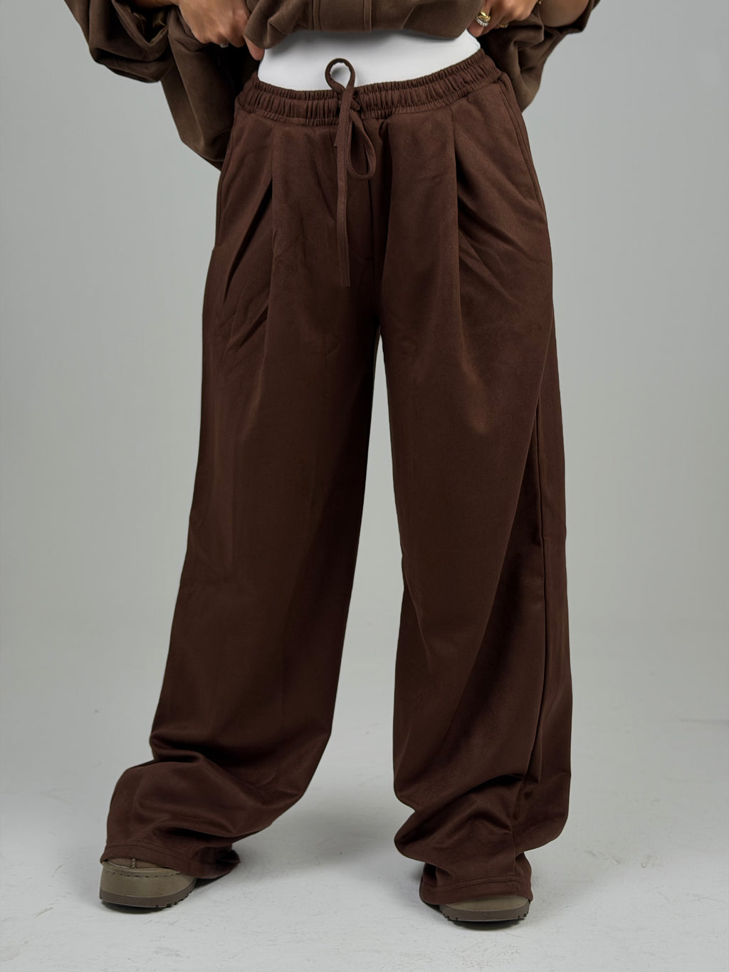 Brown suede pants