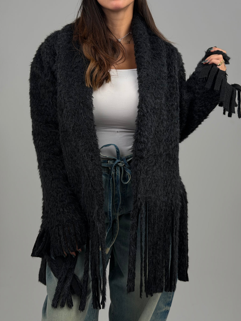 Fringe cardigan