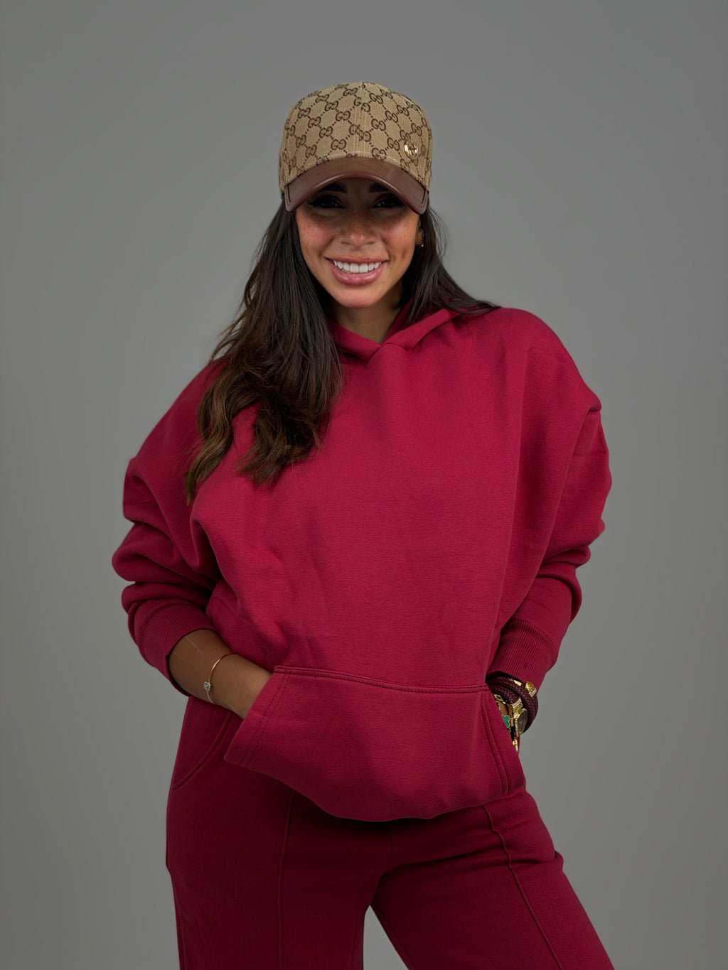 Premium burgundy hoodie
