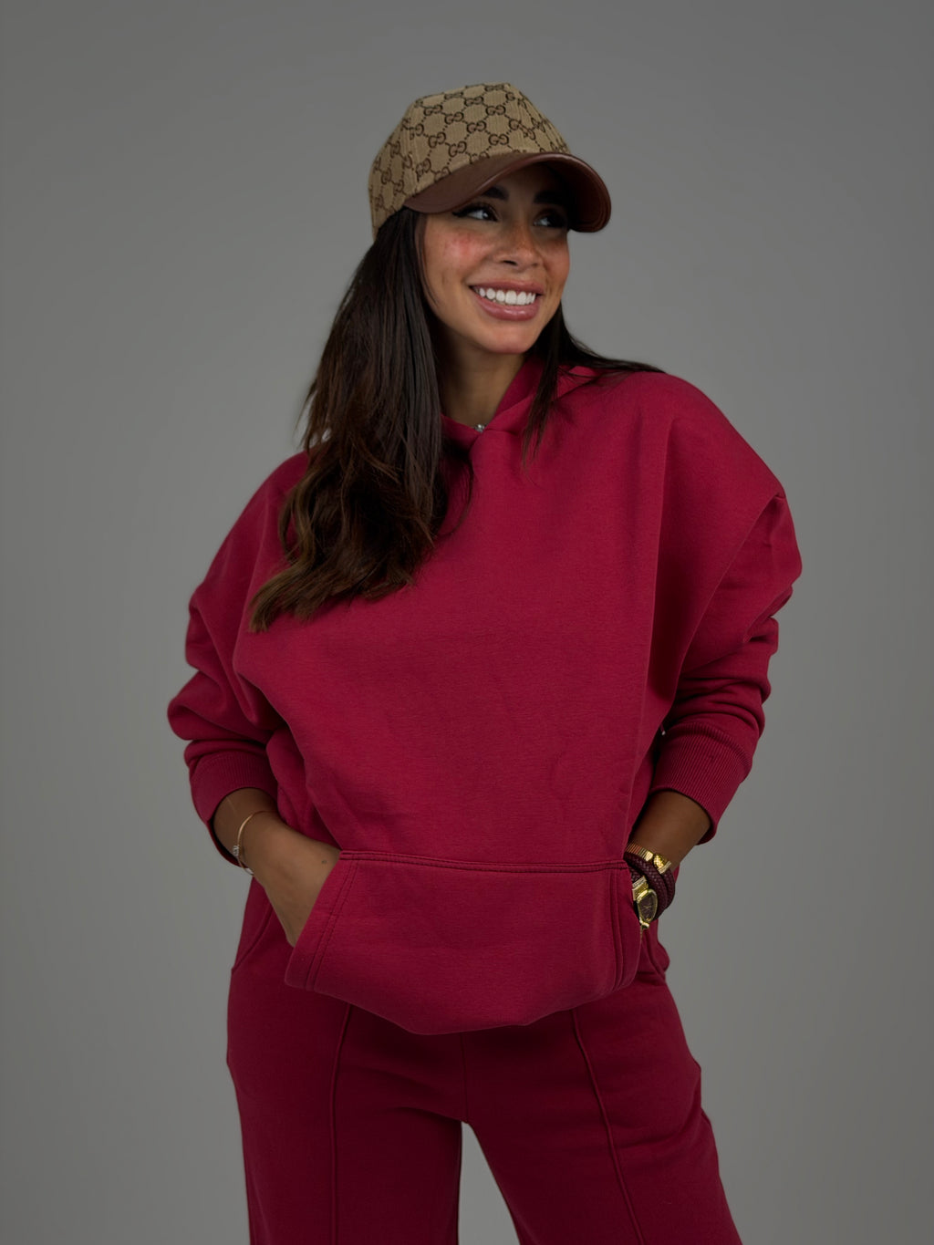 Premium burgundy hoodie