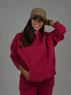 Premium burgundy hoodie