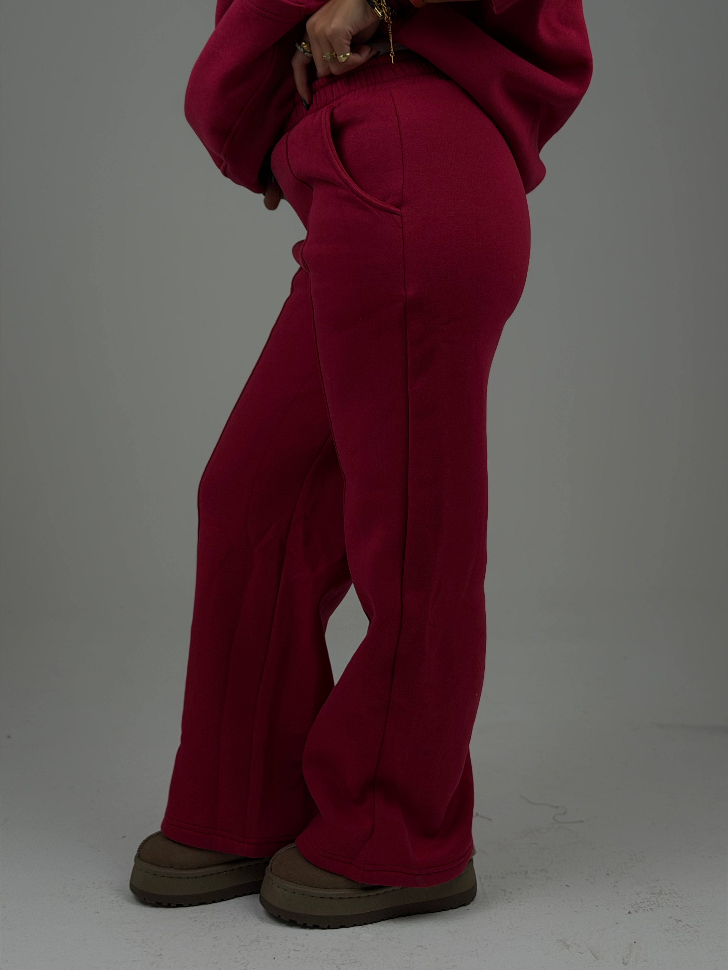 Premium burgundy Sweatpants