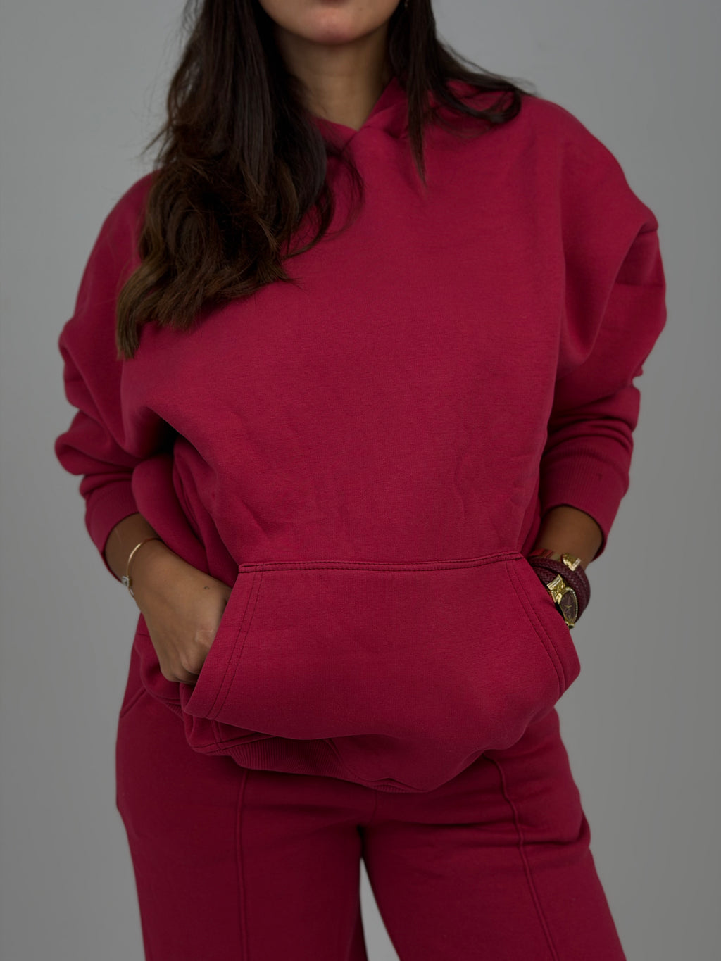 Premium burgundy hoodie