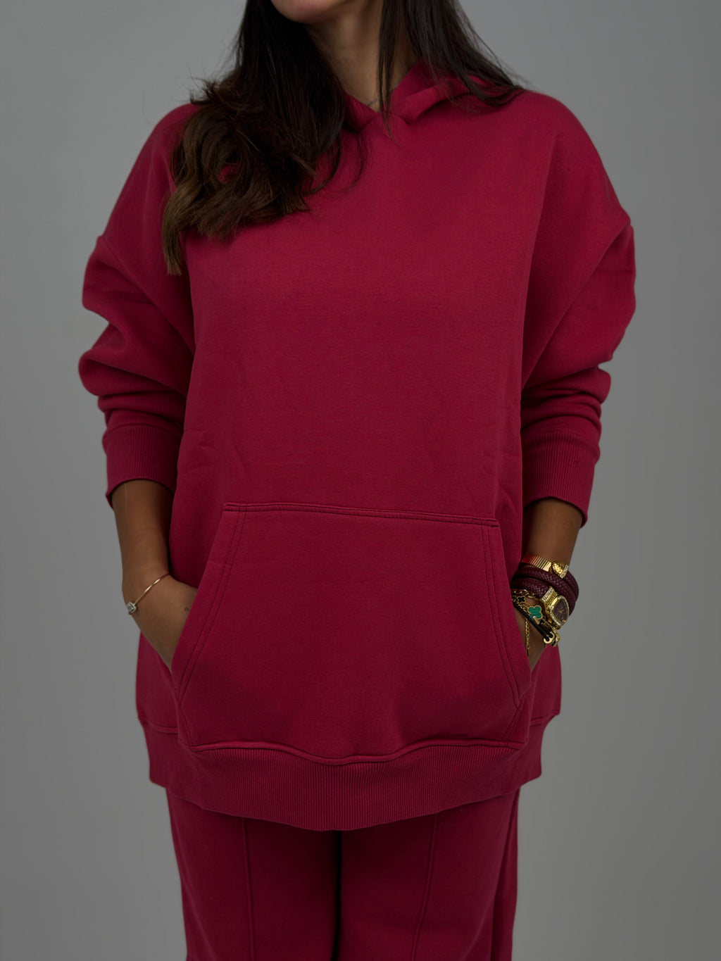 Premium burgundy hoodie
