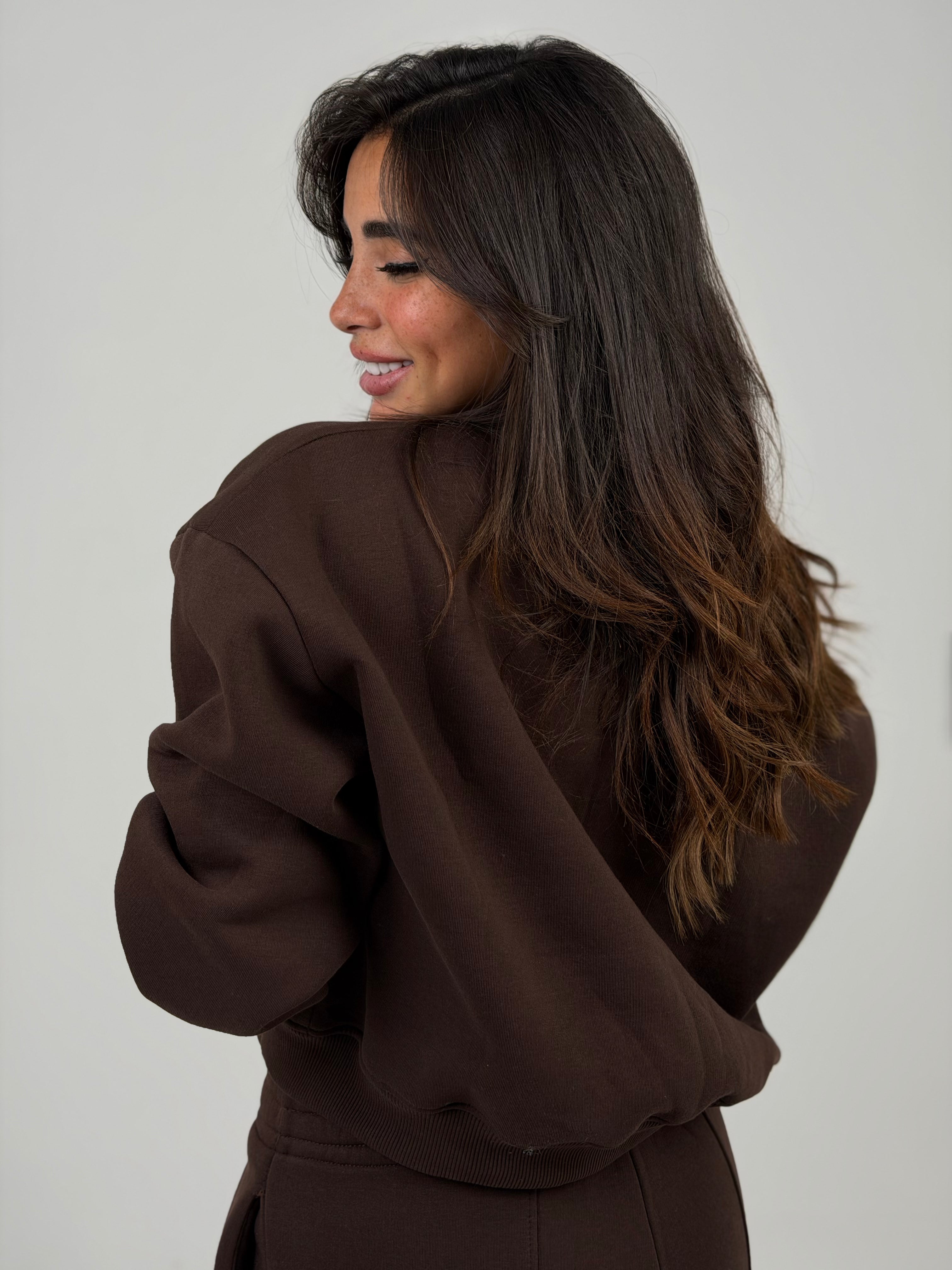 Brown milton sweat-set