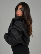 double - sided velvet black jacket